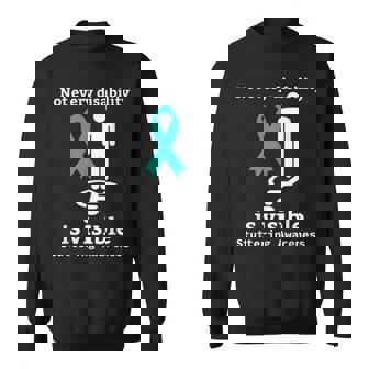 Stuttering Awareness Teal Ribbon Support Stutter Sweatshirt - Monsterry