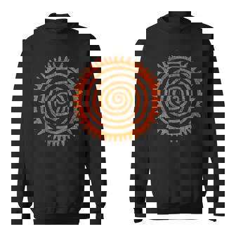 Sun Spiral Paleo Petroglyph Sun Premium Sweatshirt - Monsterry