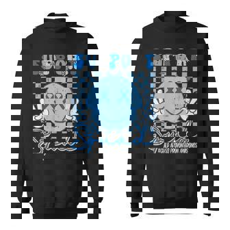Support Squad Child Abuse Prevention Awareness Smile Face Sweatshirt - Thegiftio