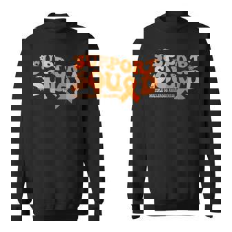 Support Squad Orange Ribbon Multiple Sclerosis Awareness Ms Sweatshirt - Seseable