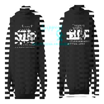 Support Stuttering Awareness American Flag Ribbon In October Sweatshirt - Monsterry