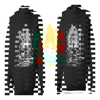 Surfboarder Hawaii Wave Surfing Beach Surfer Sweatshirt - Thegiftio UK
