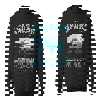 Svalbard Spitzbergen Islands Norway Fjords With Polar Bear Sweatshirt - Monsterry