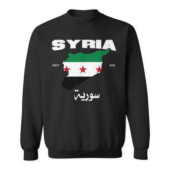 Syrian Revolution Flag Map Syria Situation Of Syria Sweatshirt - Geschenkecke