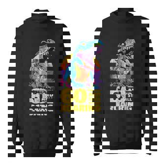 T-Rex Age 60 Year Old Dinosaur Milestone 60th Birthday Sweatshirt - Monsterry