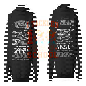 I Tackled 100 Days Of School Football Dabbing 100Th Day Boys Sweatshirt - Thegiftio