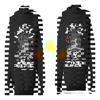 Tais Toi Et Pousse Humour Muscu Idee Cadeau Musculation Sweater e - Cadeauxyz