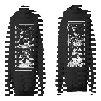 Tarot Card Vintage Crescent Moon Silkie Chicken Farm Animal Tank Top Sweatshirt - Monsterry