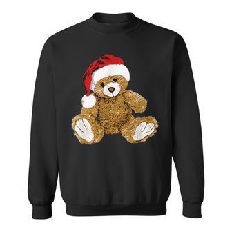 With Teddy Bear And Santa Hat Teddy Bear Christmas Sweatshirt - Geschenkecke