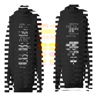 Téma Mes Abdos Frero Hamburger Frites Sauce Samourai Humour Sweater e - Cadeauxyz