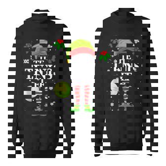 The Tennis Elf Matching Tennis Player Christmas Tank Top Sweatshirt - Monsterry