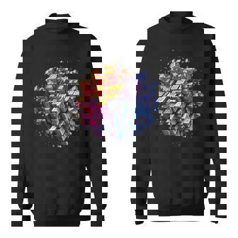 Tesseract Hypercube Science Geeks Movies Geometry Cube Tank Top Sweatshirt - Monsterry