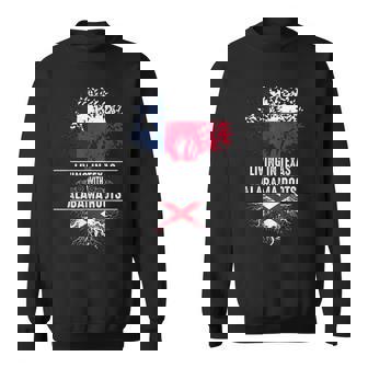 Texas Home Alabama Roots State Tree Flag Love Sweatshirt - Monsterry