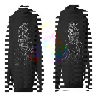 Tie Dye JESUS Abstract Face Shirt Face Jesus Christ Lines 4 Sweatshirt - Monsterry