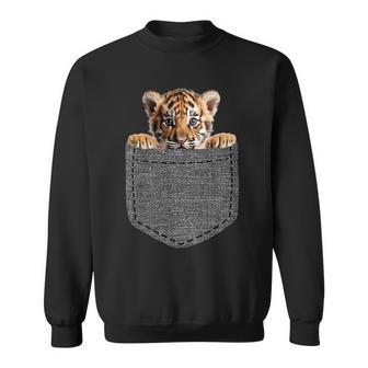 Tiger In Chest Pocket Sweatshirt - Geschenkecke