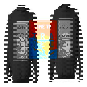 Time To Travel Plane Sun Adventure Person Sweatshirt - Seseable