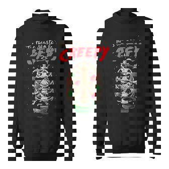 Tis The Season To Be Creepy Skeleton Tree Xmas Sweatshirt - Monsterry