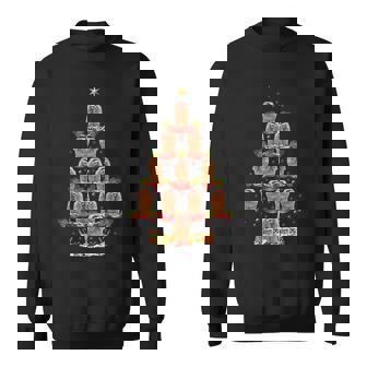 Toy Poodle Dog Xmas Tree Lighting Toy Poodle Christmas Tree Sweatshirt - Monsterry