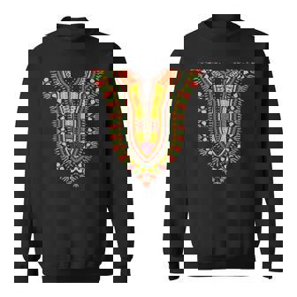 Traditional Tribal Dashiki Pride Attire Kente African Print Sweatshirt | Mazezy