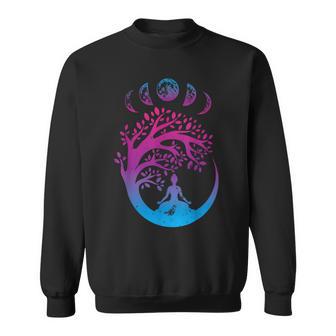 Tree Of Life Spiritual Moon Phases Yoga Sweatshirt - Geschenkecke