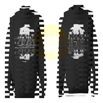 Trees Reflection Wildlife Nature Outdoor Forest Sweatshirt - Monsterry