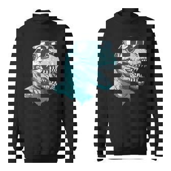 Trex Dinosaur Dino Wearing Sunglasses Graphic Sweatshirt - Thegiftio UK
