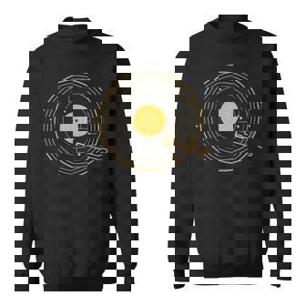 Turntable Vintage Vinyl Record Player Sketch Drawing Sweatshirt - Monsterry