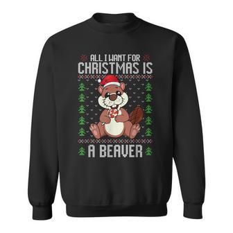 Ugly Xmas Sweater Christmas Beavers Lover Sweatshirt - Geschenkecke