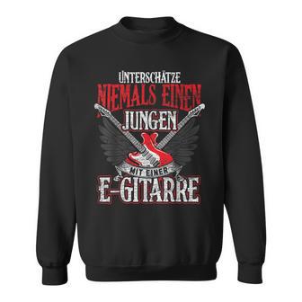 Underestimate A Boy With An Electric Guitar Sweatshirt - Geschenkecke