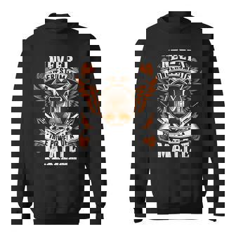 Never Underestimate The Power Of Malle Malle Name Sweatshirt - Thegiftio