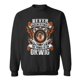 Never Underestimate The Power Of Orwig Orwig Name Sweatshirt - Thegiftio UK