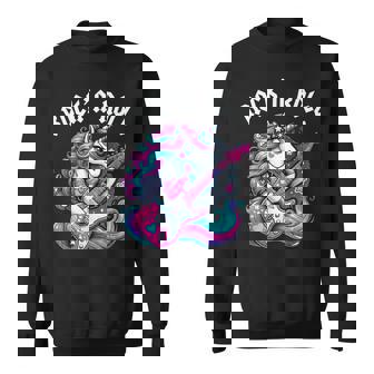 Unicornio Rock'n Roll Unicornio Rockstar Banda Punk Goth Para Niñas Camisa de entrenamiento - Regaloses