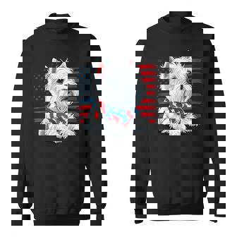 USA 4th Of July West Highland Terrier American Westie Sweatshirt - Monsterry