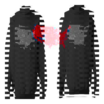 Usa Election Map 2024 President Trump Republican Red States Sweatshirt - Monsterry