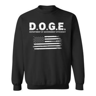 Usa Flag DOGE Department Of Government Efficiency Sweatshirt - Thegiftio UK