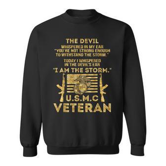 USMCeteran I Am The Storm Gold Foil Effect Sweatshirt - Geschenkecke