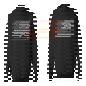 USS Harry S Truman CVN-75 Aircraft Carrier USA Flag Sweatshirt - Monsterry