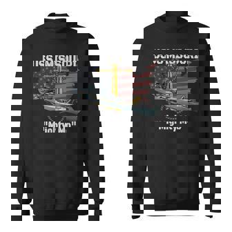 Uss Missouri Bb-63 Battleship Veterans Day Warship Father Sweatshirt - Thegiftio