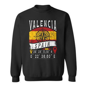 Valencia España Bandera Gps Coordenadas Dealencia Camisa de entrenamiento - Regaloses