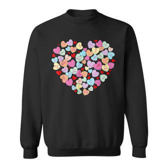 Valentines Day Heart Conversation Candy Sweetheart Sweatshirt - Thegiftio UK