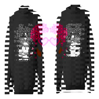 Valentines Hearts Guinea Pig Valentine Day Sweatshirt - Monsterry