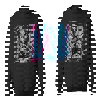 Vaporwave Esthétique Rétro Cyberpunk Samourai Japonais Sweater e - Cadeauxyz