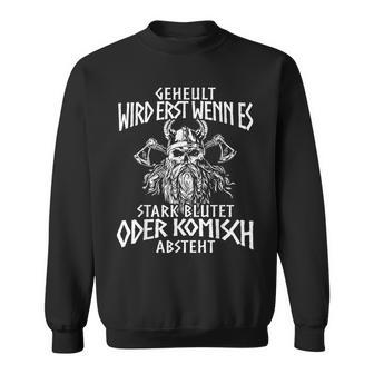 Viking Nordic Compass Wolf Nordic Germanic Midgard Sweatshirt - Geschenkecke