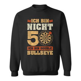 Vintage 50Th Birthday Dart Saying Double Bullseye Sweatshirt - Geschenkecke