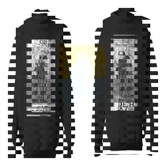 Vintage Death Tarot Card Skeleton Occult Satanic Horror Men Sweatshirt - Thegiftio UK