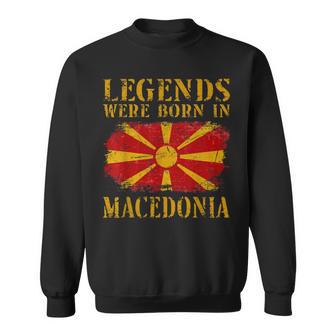 Vintage Macedonian Flag S Sweatshirt - Geschenkecke