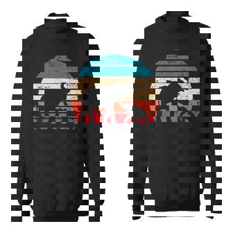 Vintage Elephant Retro Sunset Colours Silhouette Sweatshirt - Geschenkecke