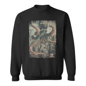 Vintage Octopus Monster Horror Poster Octopus Sweatshirt - Geschenkecke