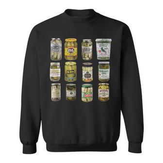 Vintage Pickle Jar Print Retro Pickle Lover Sweatshirt - Geschenkecke