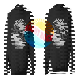 Vintage Proud Yacht Name Personalized Birthday Retro Rock Sweatshirt - Monsterry